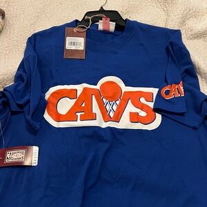 Mitchell & Ness Blue and Orange Cavs Short Sleeve Tee